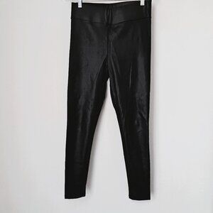 Juniors Skinny Pant Faux Leather Black Only Measurements High Rise Pre-Owner